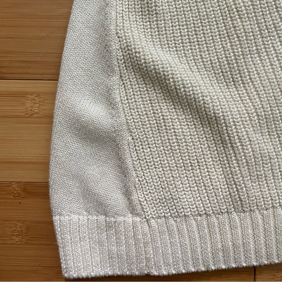 Banana Republic Womens Knit Sweater Large Alabaster Tint Pullover Cozy - Picture 4 of 8